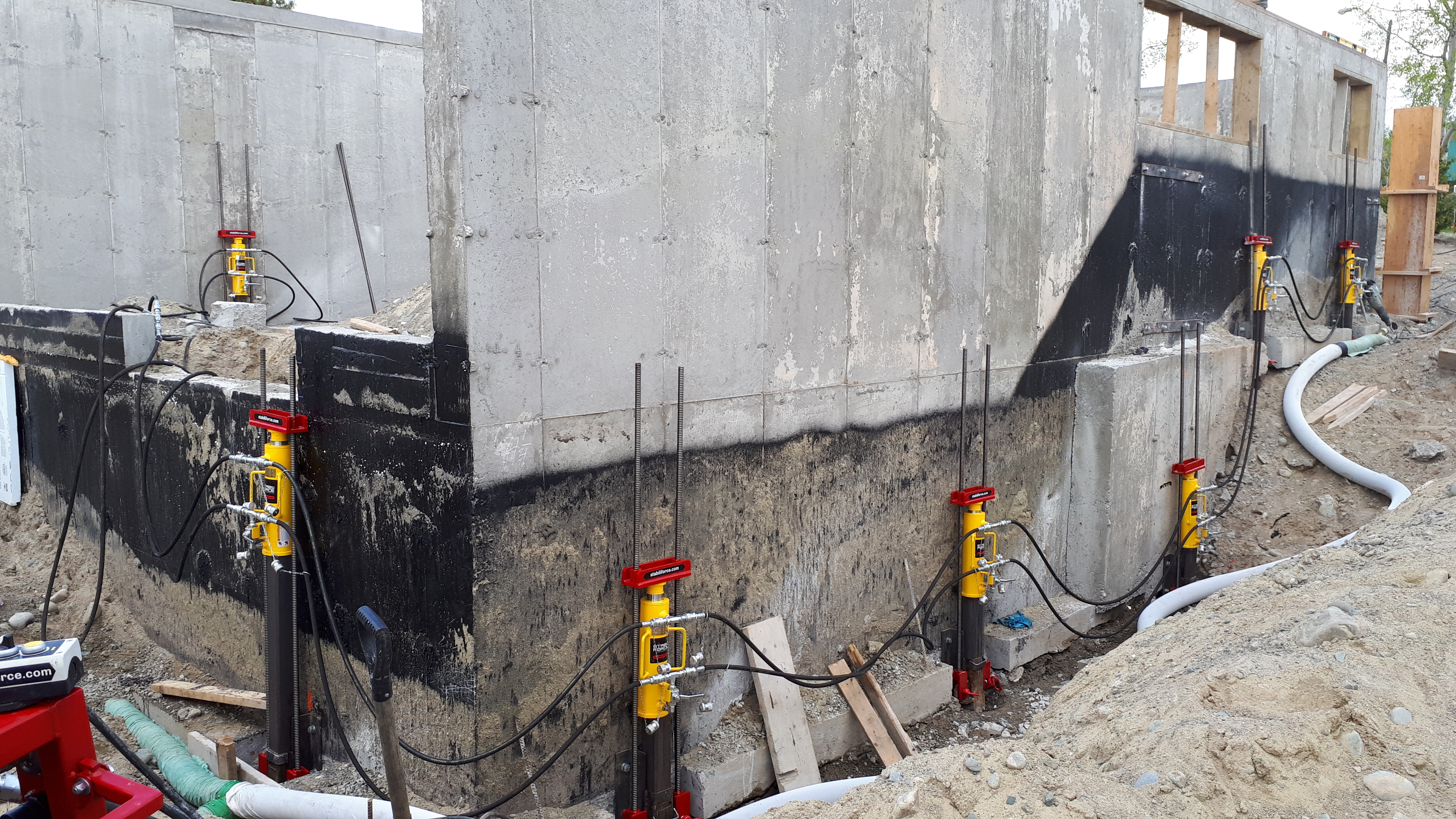 Professional basement waterproofing installation